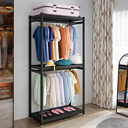 网红款双层挂衣货柜衣帽架