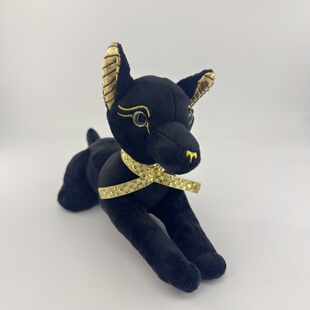 神秘埃及守护神玩偶软萌黑金豹猫公仔治愈系解压抱枕送女生礼物