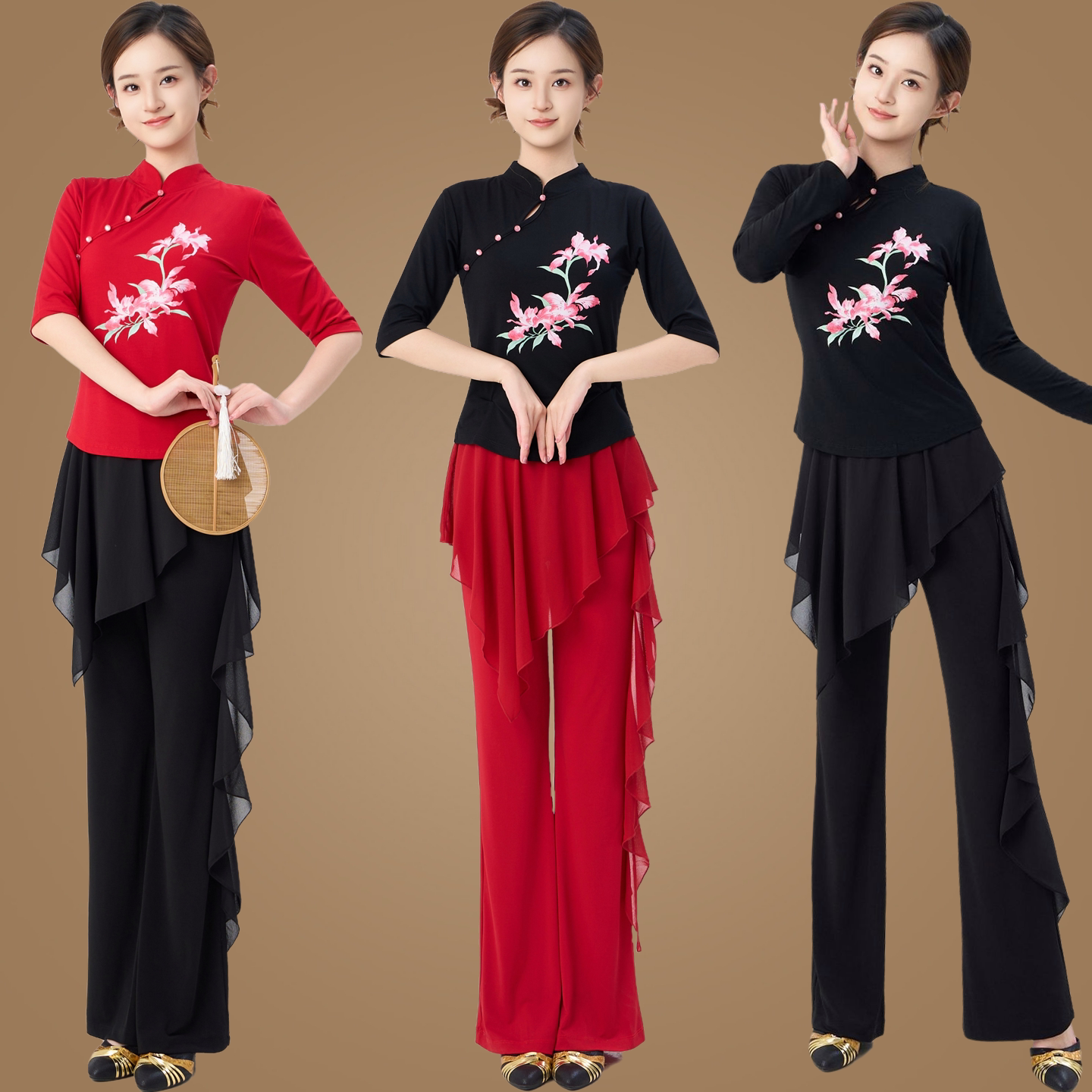 广场舞古典舞蹈演出服巨好看雅致