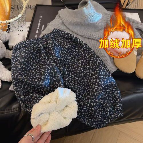 新款儿童加绒裤加厚裤子男女童冬季保暖裤宝宝外穿卫裤灯笼裤童装
