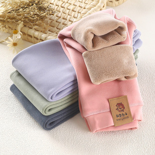 儿童奥粒绒裤 打底裤 子男童女孩 中大童加厚加绒秋裤 秋冬保暖裤