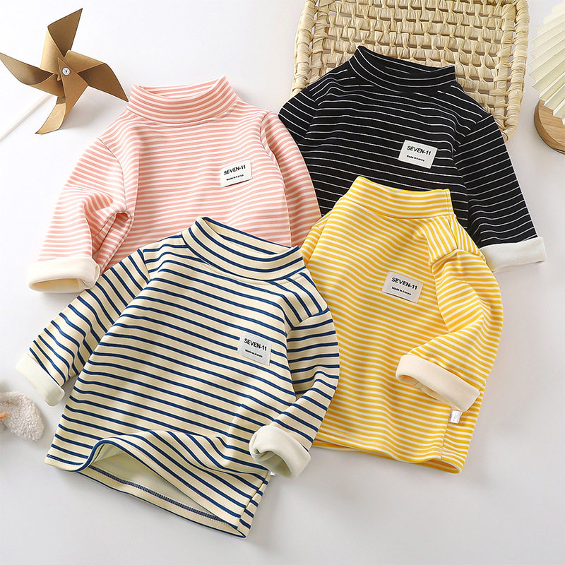 秋冬季新款儿童保暖内衣高领男女宝宝条纹上衣加绒加厚韩版童装,童装/婴儿装/亲子装,保暖上装,淘宝优惠券,粉丝福利购,淘宝优惠卷