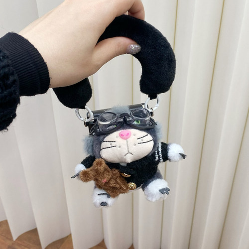 路西法猫咪磁吸支架适用三星zflip6/5/4折叠屏手机壳novaflip新款小米mixflip保护套荣耀magicvflip女pocket2