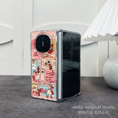 壳膜一体适用于vivo xfold5手机壳XFOLD5折叠屏中轴全包防摔切片COCO酱xfold5保护套