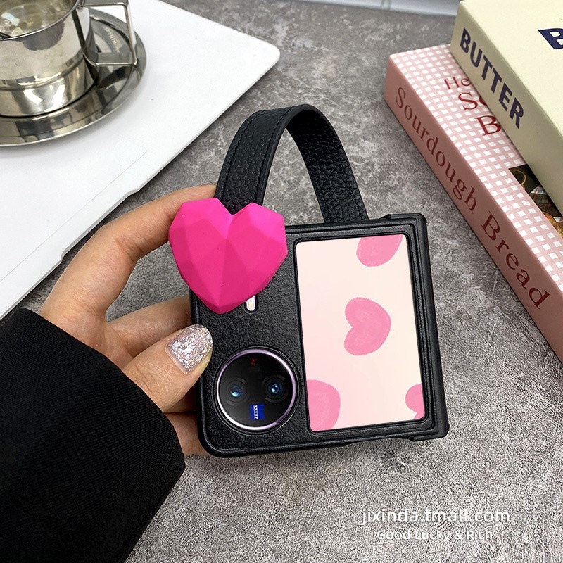 VIVOXFlip皮纹腕带支架手机壳