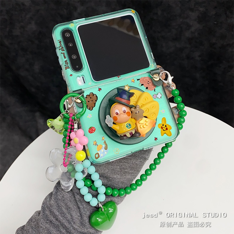 萌系插画茶壶伯爵星星人磁吸支架适用荣耀MagicVFlip2华为p50Pocket2/s折叠屏novaFlip新款PuraX典藏版手机壳