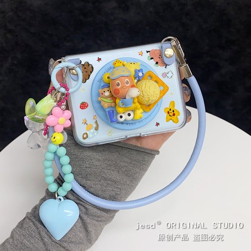 可爱冰淇淋星星小人磁吸支架适用华为purax手机壳折叠屏保护套女pura x典藏版新款卡通网红潮壳斜挎背带防摔