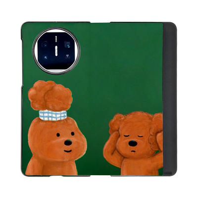 可爱小狗适用华为matex5手机壳典藏版matex3折叠屏x2全包翻盖皮套新款网红荣耀magic vs2至臻版v2 rsr保护壳