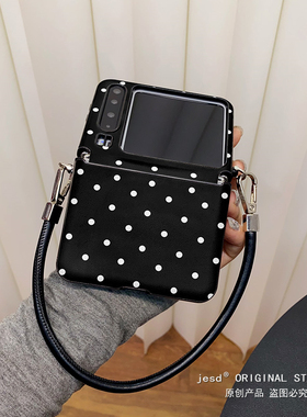 韩风白色波点适用华为purax典藏手机壳胖折叠新款皮质高级感Pura X阔折叠屏保护套折叠屏huawei铰链全包防摔