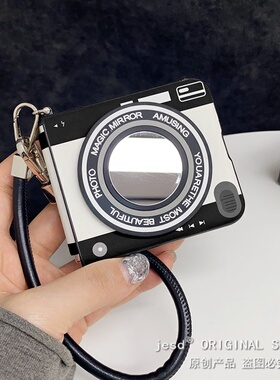 相机适用华为pocket2三星zflip65折叠屏n3flip手机壳PuraX补妆镜子xflip小米mixflip荣耀vflip保护套novaflip