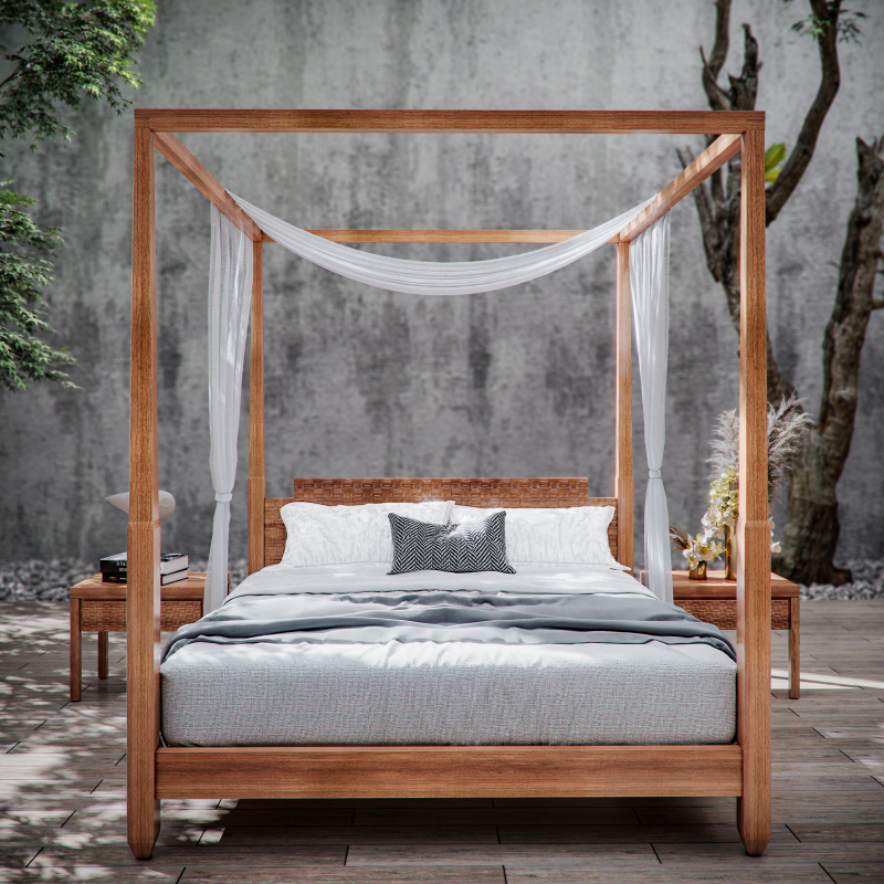 築家東南亞風格家具主臥室槟榔色輕奢全實木拔步床雕刻四柱架子床在類目 住宅傢俱, 牀類, 拔步牀/架子牀中 - 來自Buy2taobao.com提供專業的淘寶代購服務