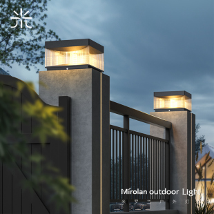 门柱柱头太阳能灯庭院别墅户外防水新型围墙院子大门两侧柱子灯