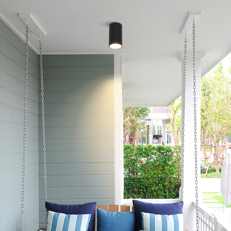 户外防水筒灯射灯led天花灯阳台吸顶灯圆形筒灯明装过道灯走廊灯,家装灯饰光源,客厅吸顶灯,淘宝优惠券,粉丝福利购,淘宝优惠卷