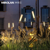 太阳能庭院灯户外芦苇灯花园装 饰氛围灯室外草坪灯防水别墅地插灯