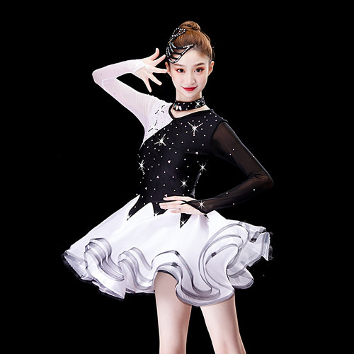 新款拉丁舞连衣裙表演服