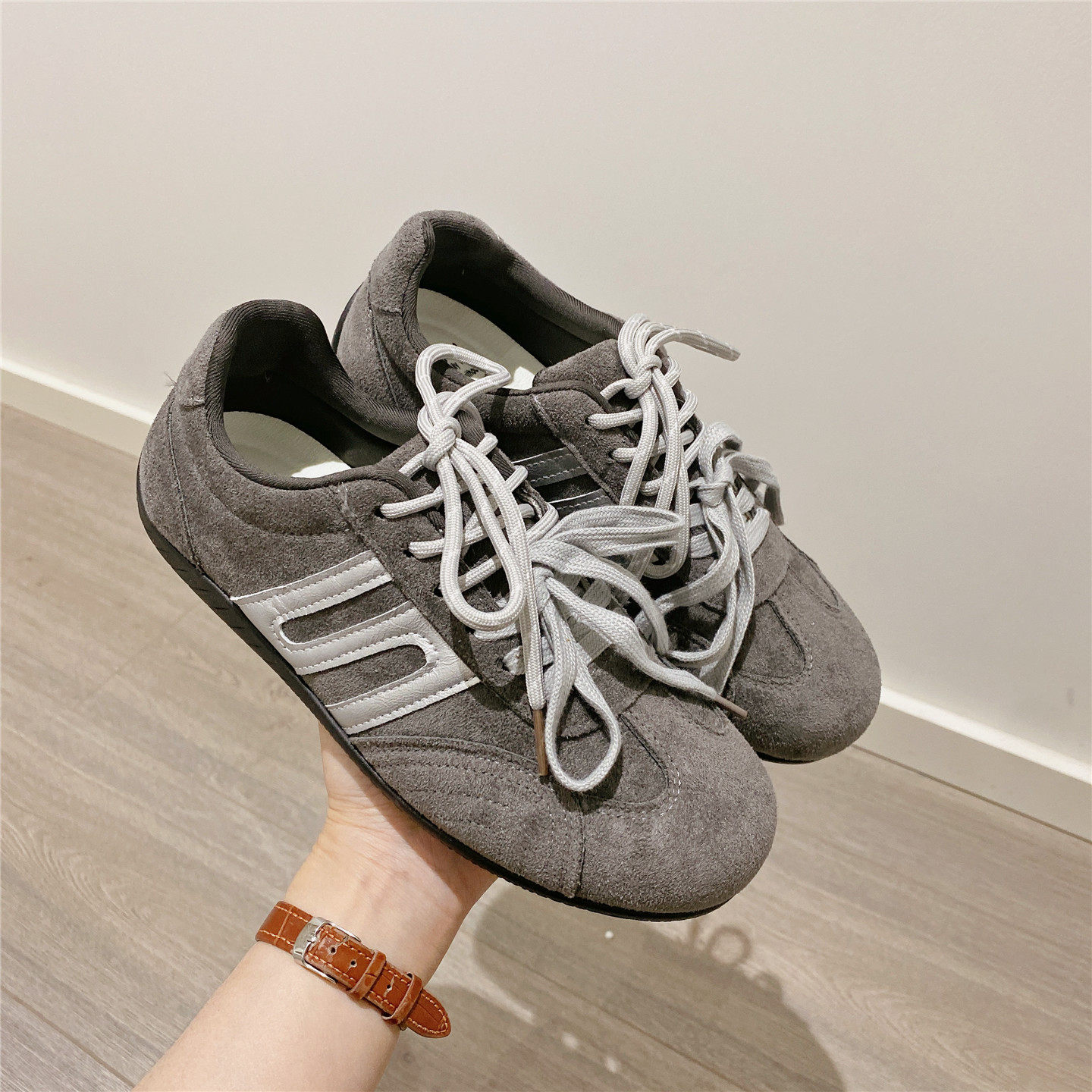 复古系带德训鞋阿甘鞋女2026春季新款韩版休闲板鞋平底学生运动鞋,女鞋,休闲板鞋,淘宝优惠券,粉丝福利购,淘宝优惠卷