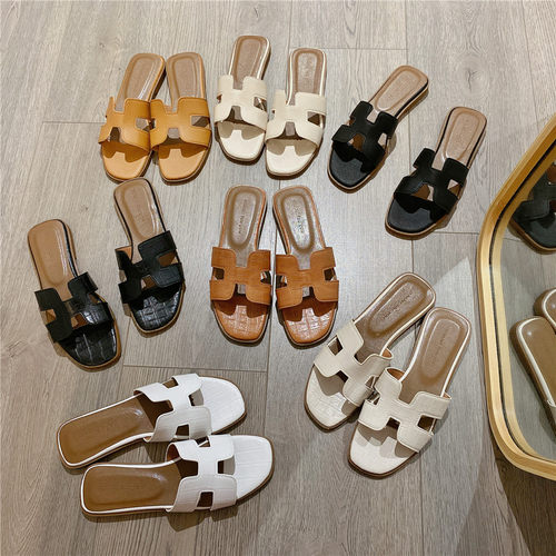 仙女风拖鞋女夏外穿2026新款韩版一字拖平底百搭舒适沙滩鞋凉拖女