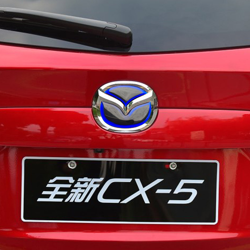 适用于马自达新老CX-5二代车标改装饰专用贴内饰方向盘后尾车标贴