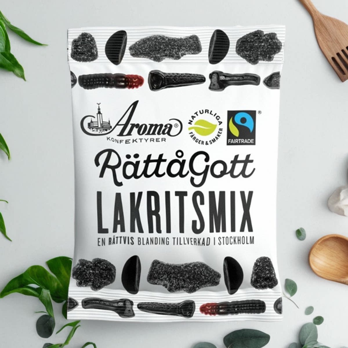 进口瑞典热销Aroma甘草大料糖lakrit混合形状特色零食袋装140g