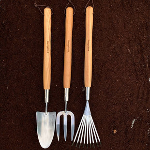 花小白中柄小铲小叉树叶耙松土种植清扫落叶bb园艺BerryBird工具