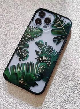 现货 美国Sonix苹果14芭蕉叶棕榈iPhone15PROMAX 14/13抗震手机壳