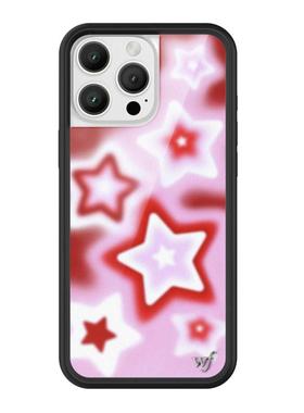 wildflower美国代购15红色梦幻星星iPhone16ProMax WF防摔手机壳