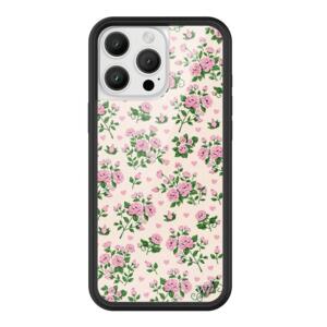 wildflower时尚玫瑰粉色手机壳