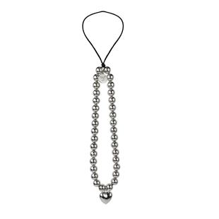 wildflower美国代购iPhone16ProMax 银色时尚INS挂绳挂饰手机链