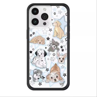 wildflower美国代购15狗狗派对适用苹果iPhone16ProMax WF手机壳