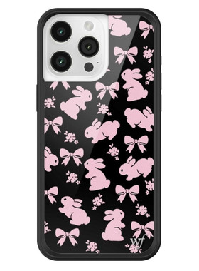 wildflower美国代购15 粉色小兔适用苹果iPhone15ProMax WF手机壳
