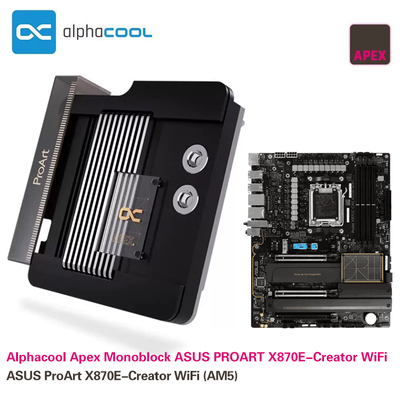Alphacool APEX AM5主板散热全覆盖水冷头兼容华硕创艺国度X870