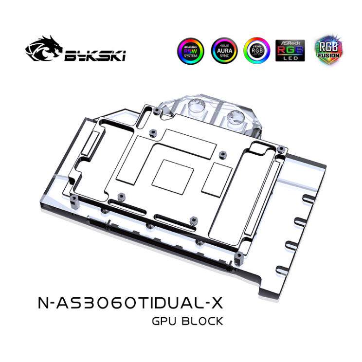 BYKSKI N-AS3060TIDUAL-X GRAPHICS CARD WATER BLOCK ASUS DUAL-RTX3060TI-O8G