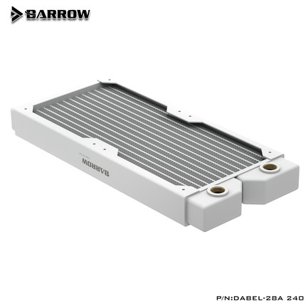 Barrow高密度单波紫铜白色240 360水冷排28MM厚散热器 Dabel-28a