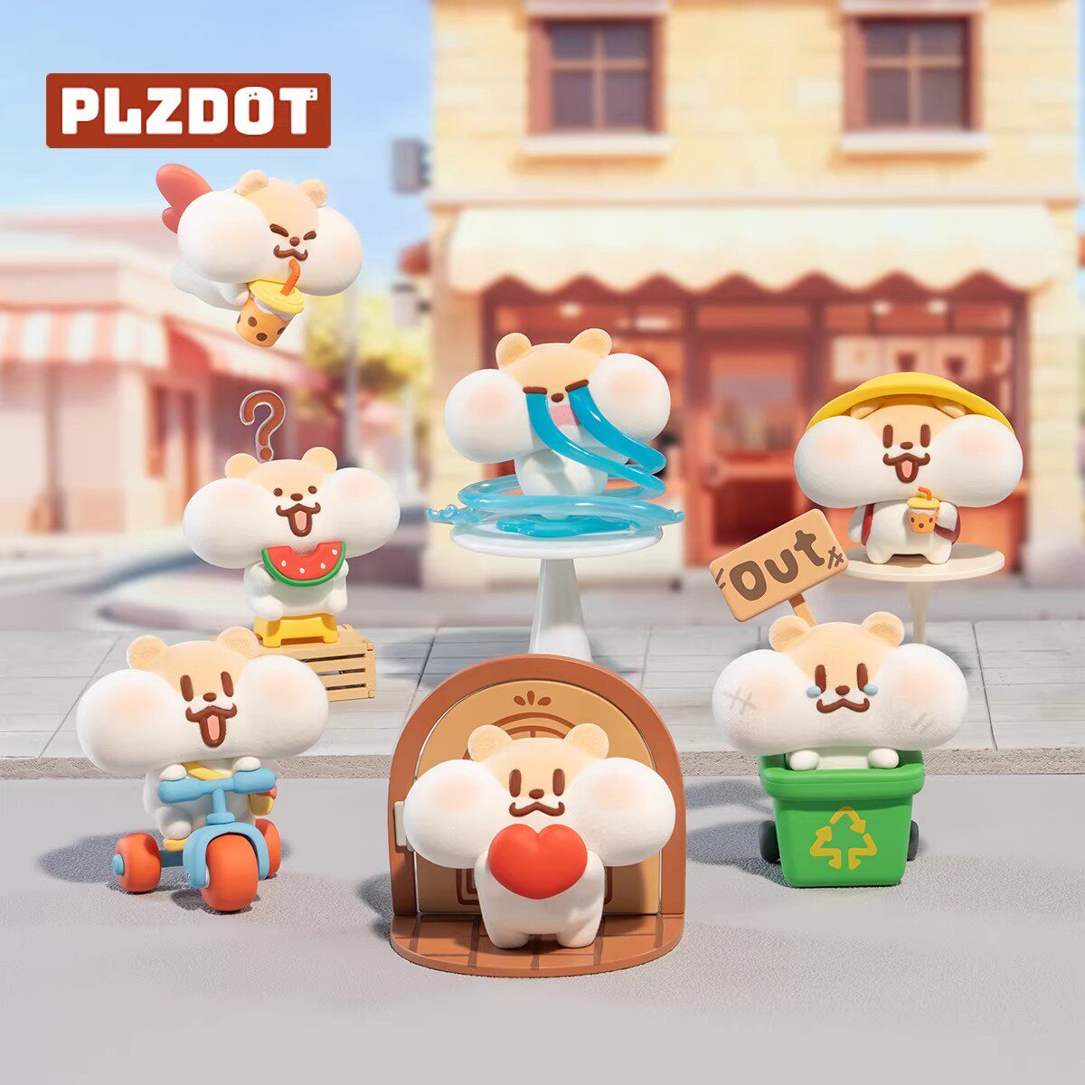 正品奶茶鼠plzdot定格瞬间盲盒图片
