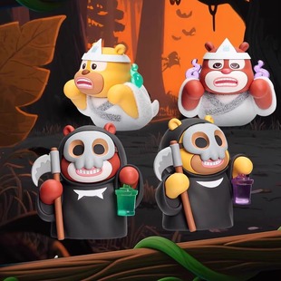正版 熊出没盲盒森林捣蛋派对系列萌粒手办万圣节熊大儿童礼物摆件