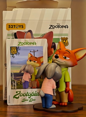 52TOYS疯狂动物城的最 佳拍档系列公仔盲盒手办友谊情侣摆件礼物