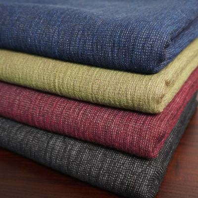 亚麻布料面料diy手工布艺高端秋冬加厚袍子外套服装色织布料