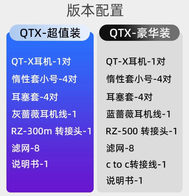 弱水时砂 QTX 1圈6铁混合单元HIFI入耳式耳机 耳挂高保真发烧耳塞