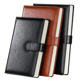 商务笔记本子记事本加厚皮面本批发大号B5软皮本简约大学生用日记本A5精致商用办公会议记录复古可印定制logo