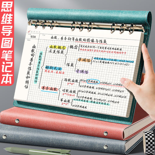 思维导图笔记本子A4大号活页软皮