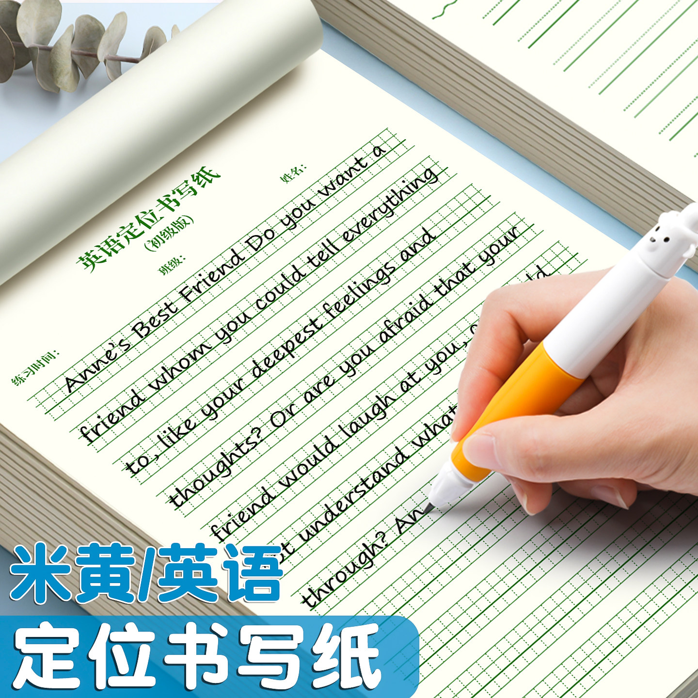英语定位书写纸练习作业本子