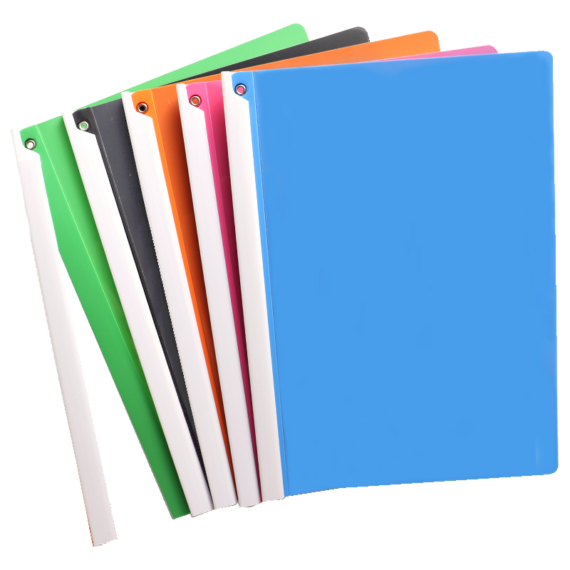 旋转式a4文件夹拉杆报告夹彩色抽杆简历拉杆抽杆夹试卷夹学生用资料册插页加厚纸夹书夹子文具报告抽拉可旋转
