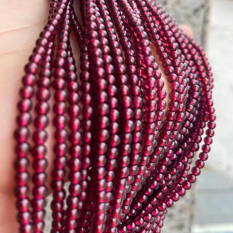 NATURAL GARNET AUTHENTIC MOZAMBIQUE PURE BODY BURGUNDY GARNET BRACELET SINGLE LOOP BRACELET NATURAL BEADS