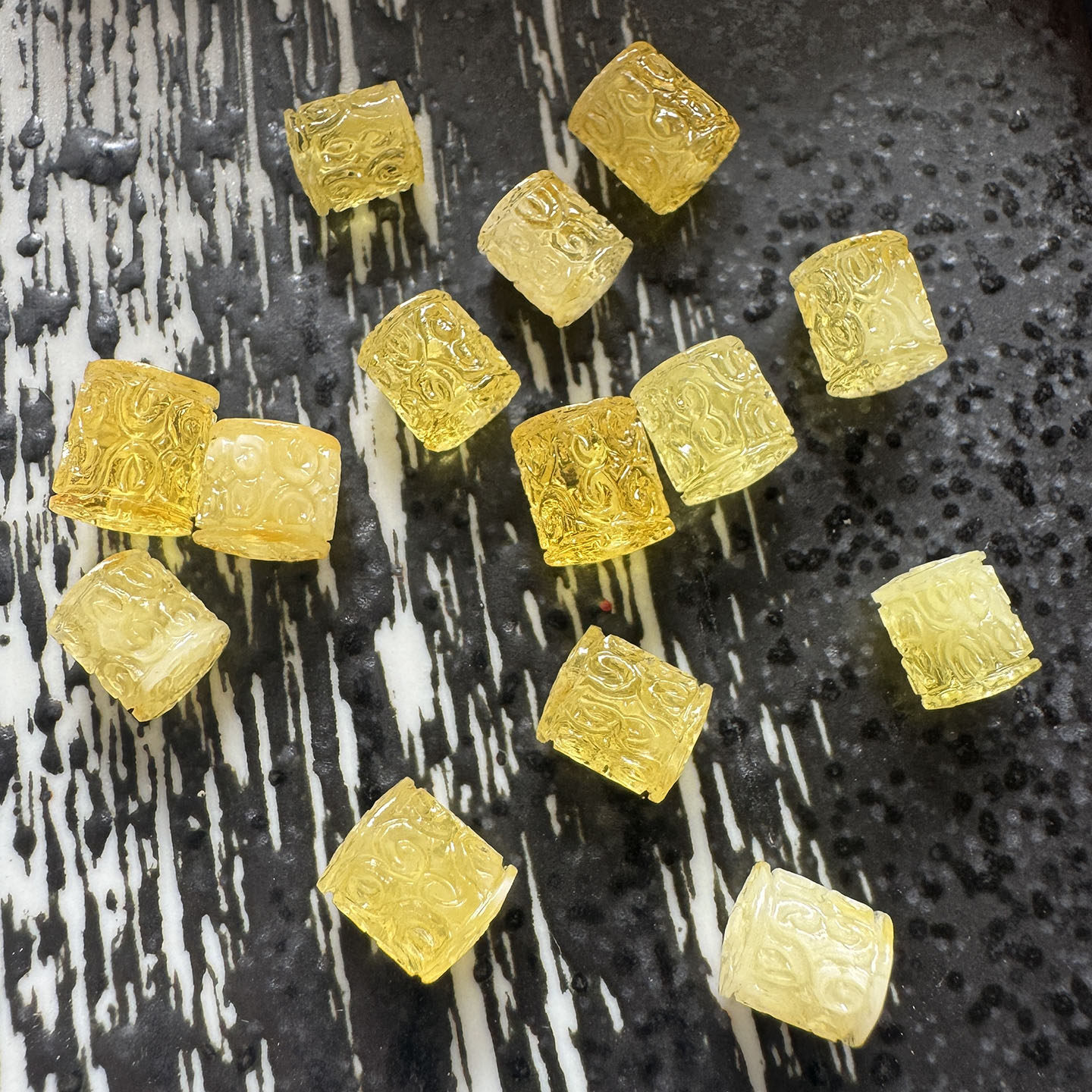 葵花家天然蜜蜡雕刻小桶珠小鼓珠腰珠了DIY手链项链配珠