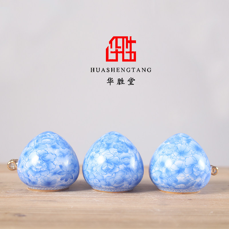 华胜堂景德镇手绘万花麻雀鸟食罐