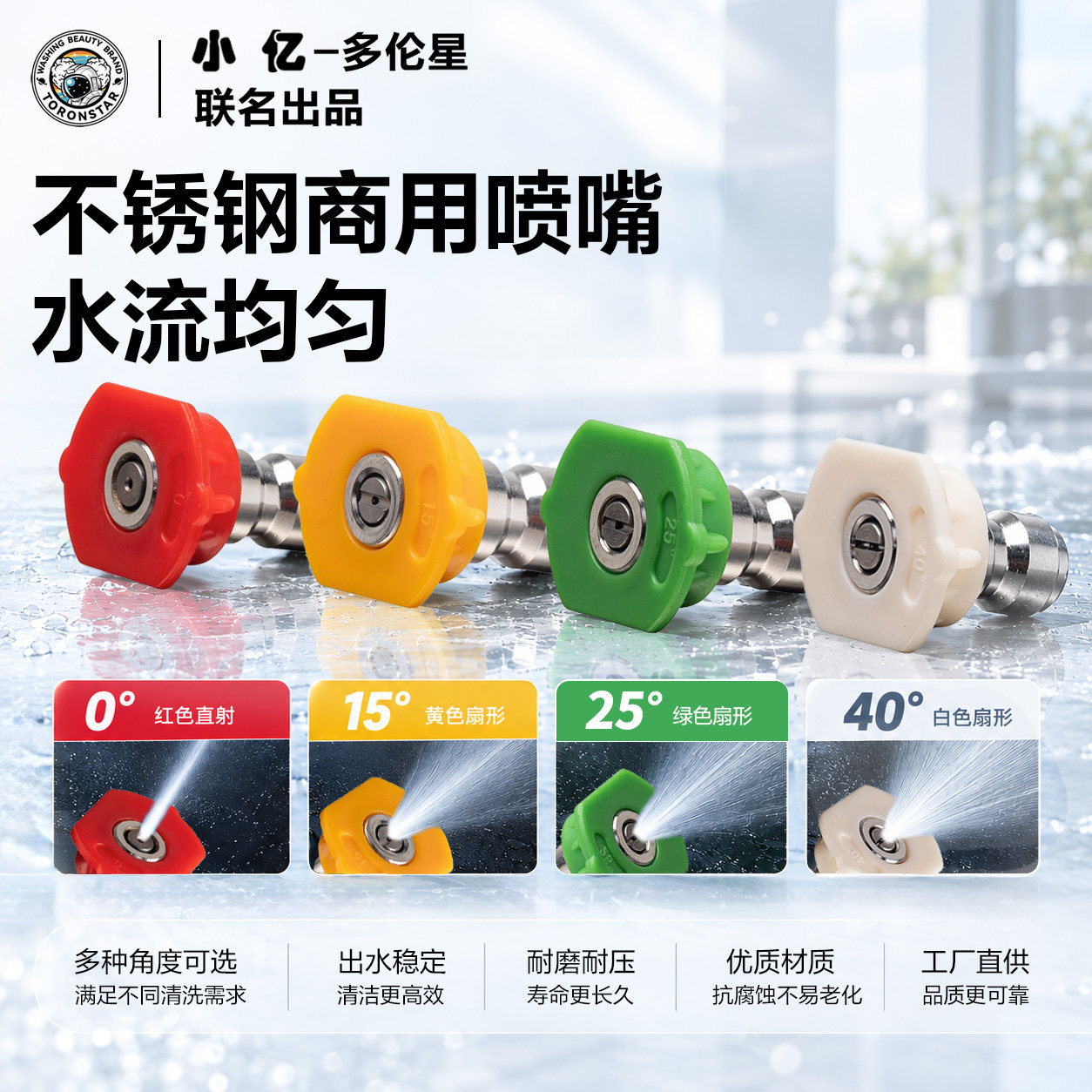 不锈钢商用多角度喷头图片