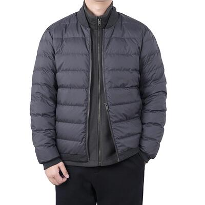 MW秋冬轻薄棒球领新风尚帝人密可柔30D安心90鹅绒男士高端羽绒服