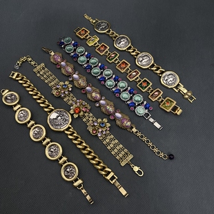 欧美外贸饰品复古做旧手链项链手镯手链中古手链