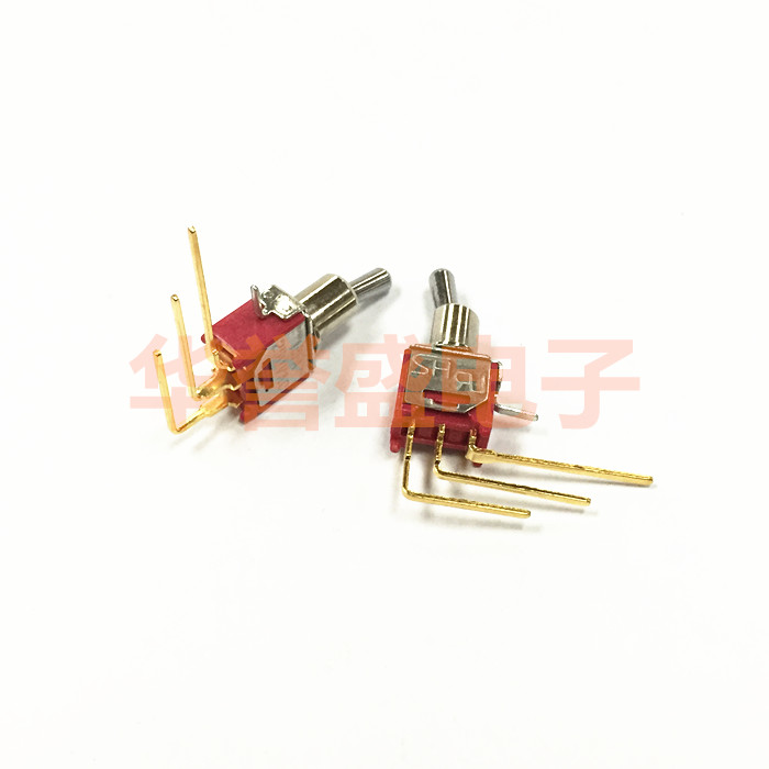 台湾salecom SH兴瀚 TS-8 进口摇头 钮子开关 3脚2档 弯脚 侧插