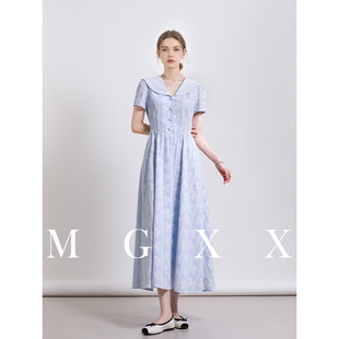 夏季 復(fù)古新品 海鹽假日 連衣裙 M825Q11244 顯瘦氣質(zhì)時尚 MG小象
